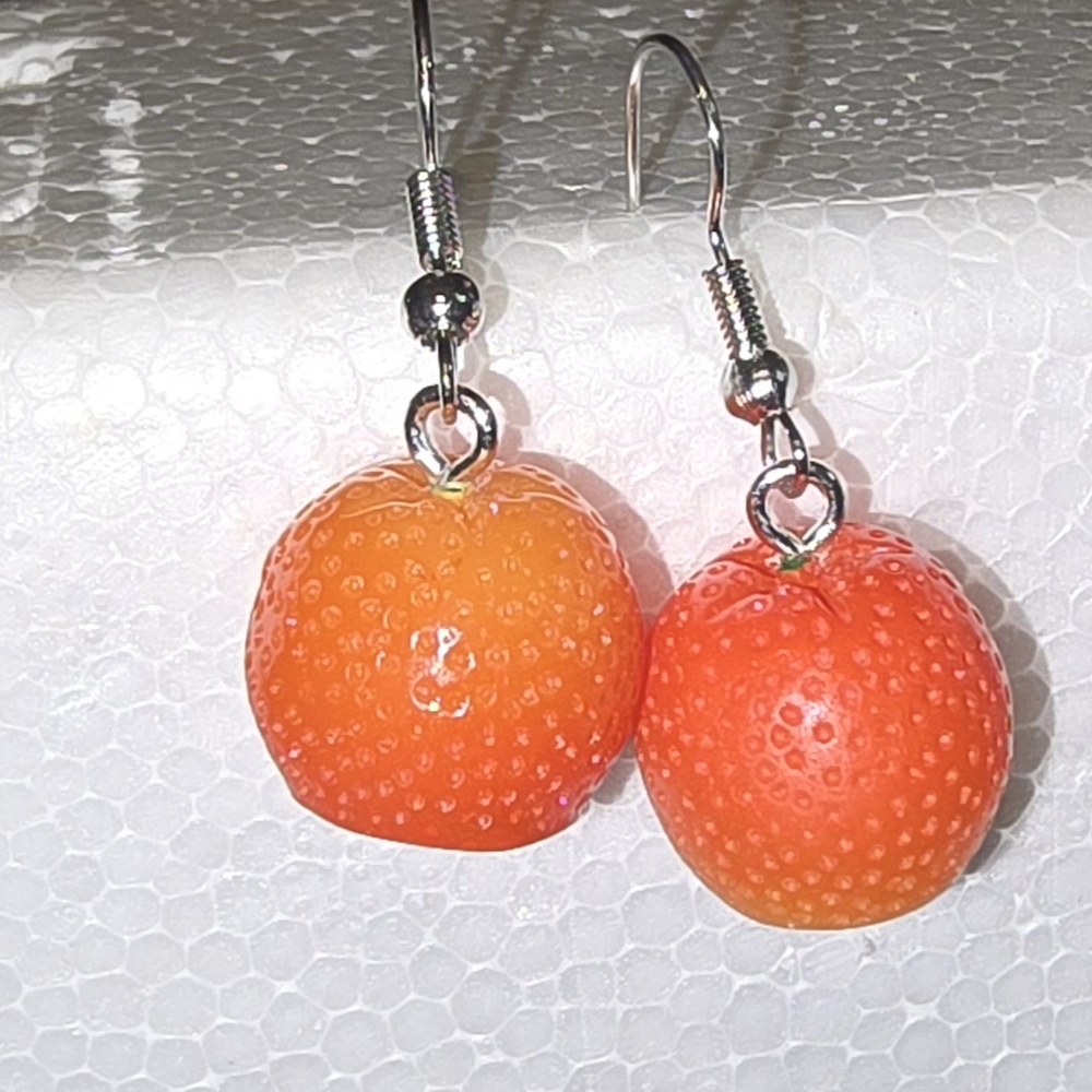Orange Fruit-Inspired Earrings